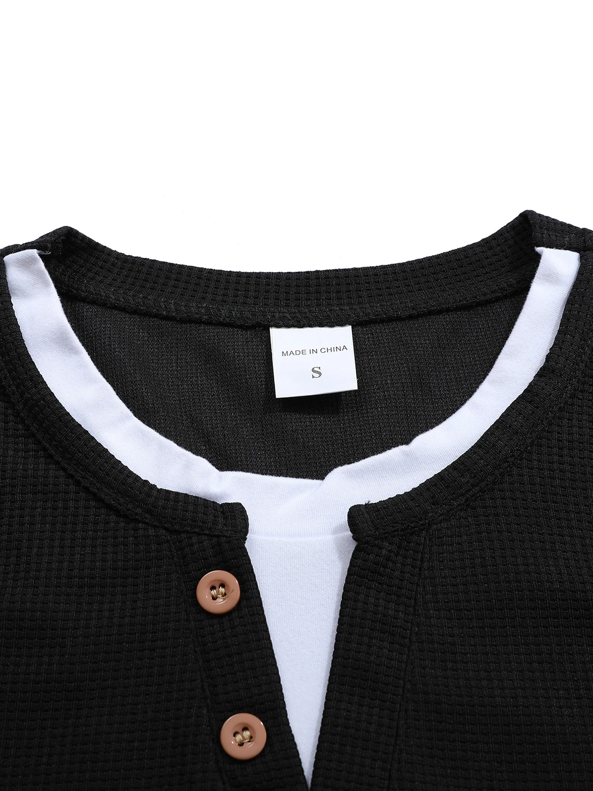Men fake two-piece shirt comfortable solid color long sleeved breathable top V-neck casual shirt Hawaiian shirt lightweight shir