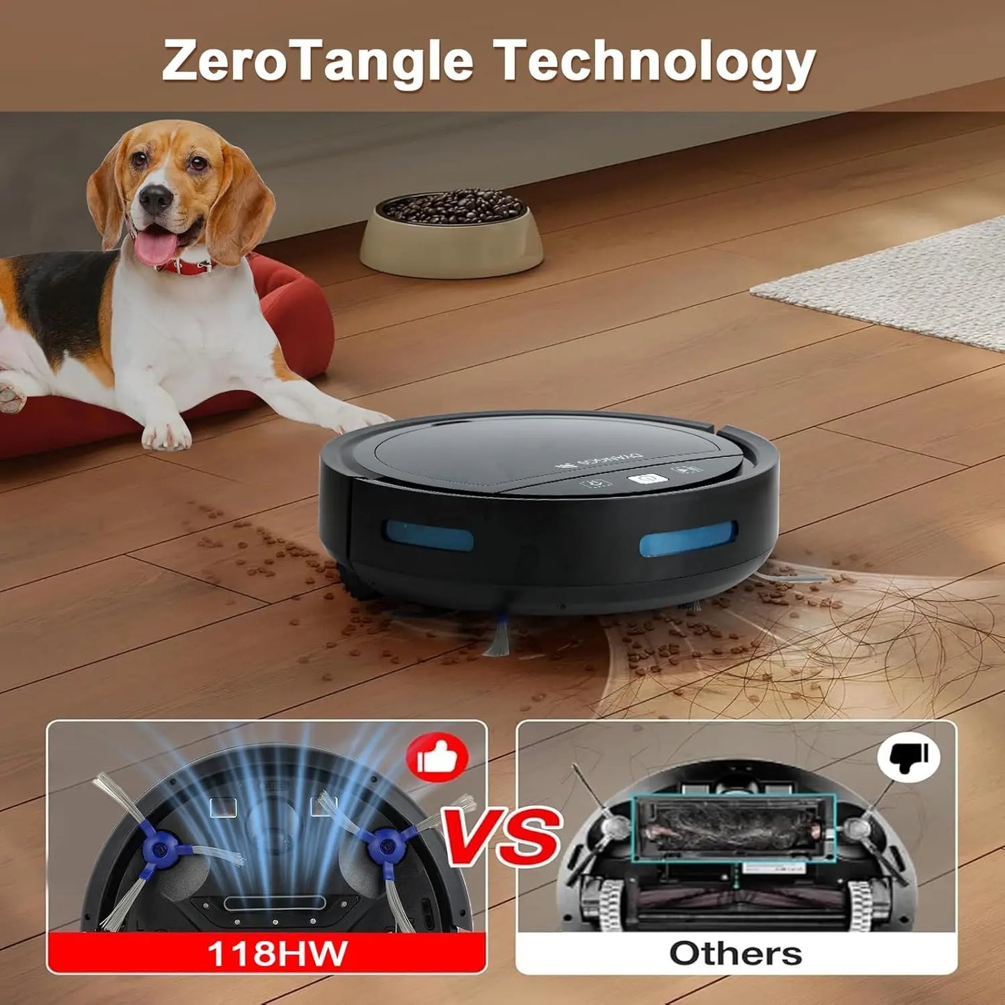 Robot Vacuums and Mop, Sweeping and Mopping Robot Wi-Fi/Voice/App Robot Vacuum pet Hair,Drop Proof,Electric Floor Cleaner for Mo