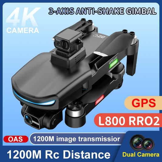 L800 PRO 2 MAX FPV Dual HD Camera Drones GPS 4K HD Dual camera 360° Laser obstacle avoidanceWith Brushless Motor RC Quadcopter