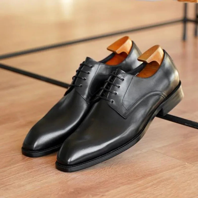 Men's Retro Formal Business Casual Shoes Trend Patent Leather Men Wedding Shoes Oxfords Shoes Designer Pointed Toe Dress Shoe
