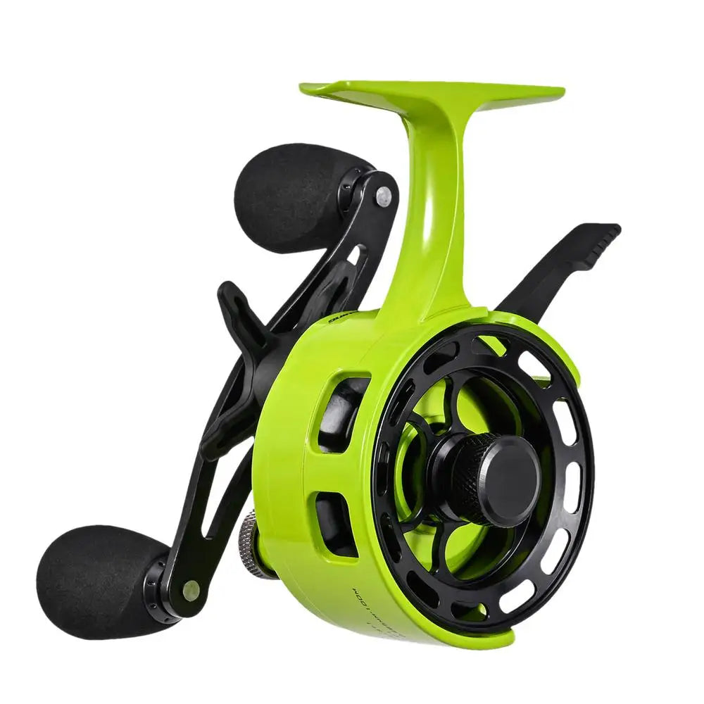 Ice Fishing Reel Large Spool Diameter Inline Freespool Reel Wear-Resistant 31 BB Ice Fishing Gear for Sea Lake Pond Metal Spool
