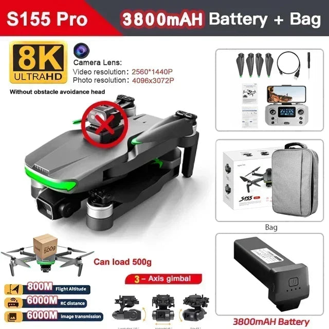 AE86 PRO MAX GPS Drone 5G FPV WiFi 3-Axis Gimbal Professional 4K HD ESC Camera Flight 28 Minute Brushless RC Quadcopter Toy