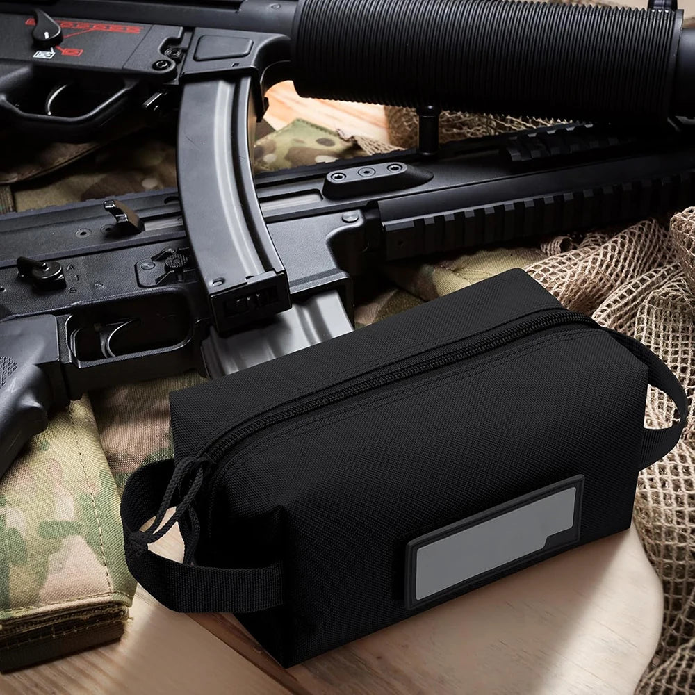 Tactical Ammo Bag Bullet Shell Box for Pistol Rifle Hunting Shooting Ammunition Cartridge Storage Case EDC Tool Pouch with Patch
