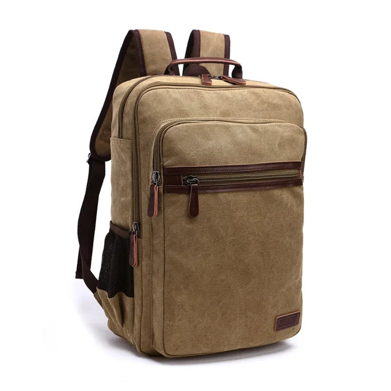Vintage Canvas Backpack Men Large Capacity Travel Shoulder Bag School Bags For Teenagers Male Notebook Laptop Backpack For Men