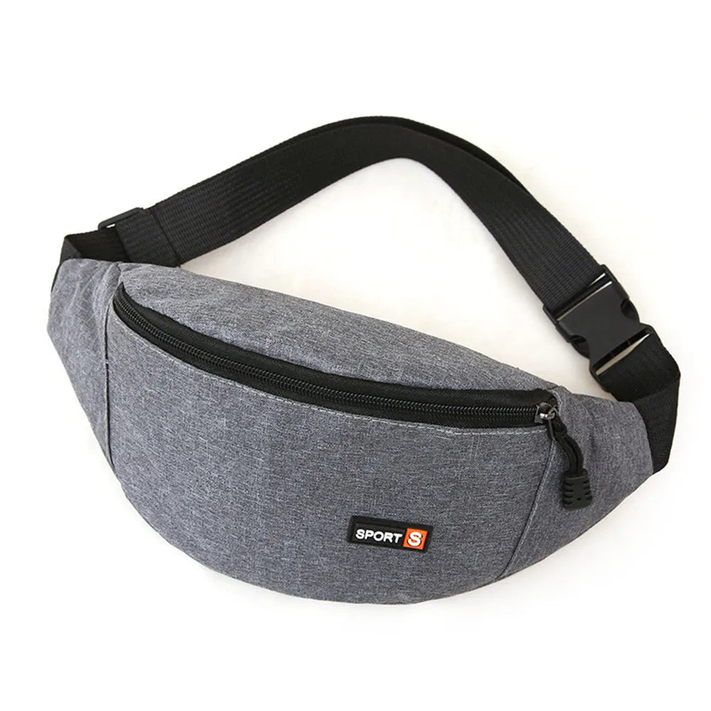 Men Brand Women Black Waist Bag Sport Run Fanny Pack Men Crossbody Bag Fashion Chest Bag Phone Purse Multifunction Belt Bag