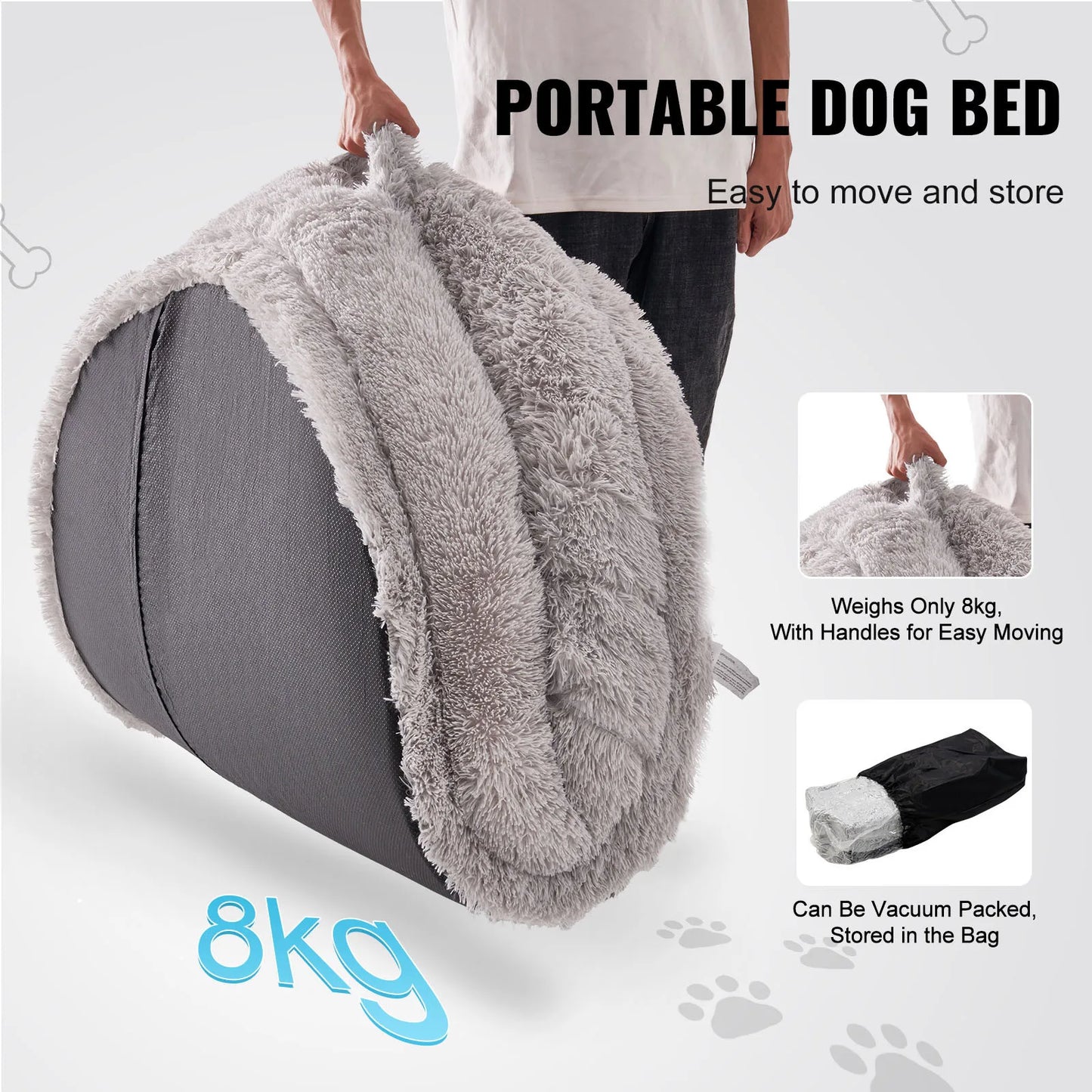 Human Dog Bed 72x48x10in Large Human Size Dog Bean Bed Washable PV Velvet
