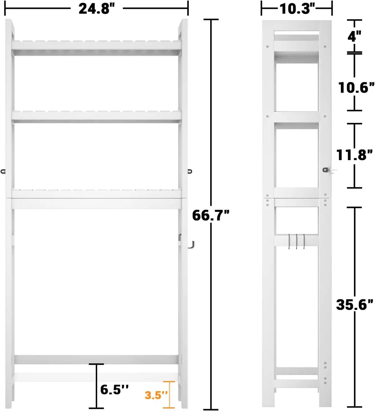 Over The Toilet Storage, Bamboo Over Toilet Bathroom Organizer Rack, Freestanding Bathroom Shelves Above Toilet Storage