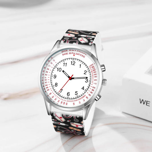 LANCARDO Pulse Meter for Doctors And Nurses Quartz Legible Digital Dial Pulse Dial Environmental Silica Gel Protection Watch