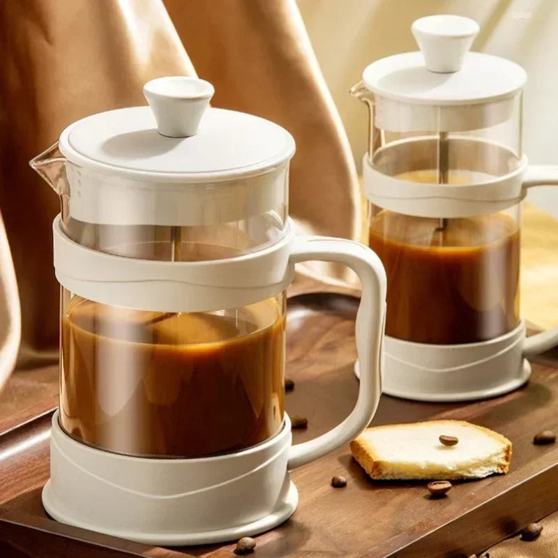350/800/1000ml French Press Coffee Pot Multifunctional Home Hand Punch Pot Transparent Glass Coffee maker Coffee Accessories
