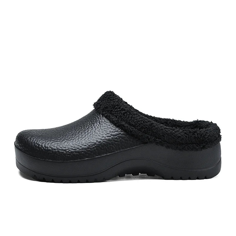 Winter Hot Item with Plush Warm Cotton Shoes Oil Proof Cotton Slippers Indoor and Outdoor Universal Men's Shoes Anti Slip Sole