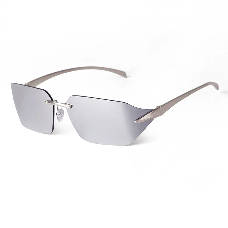 SORVINO Luxury Retro Wrap Around Sunglasses Designer Trendy Rimless Sun Glasses Cyberpunk Eyewear for Women Men Rave Party