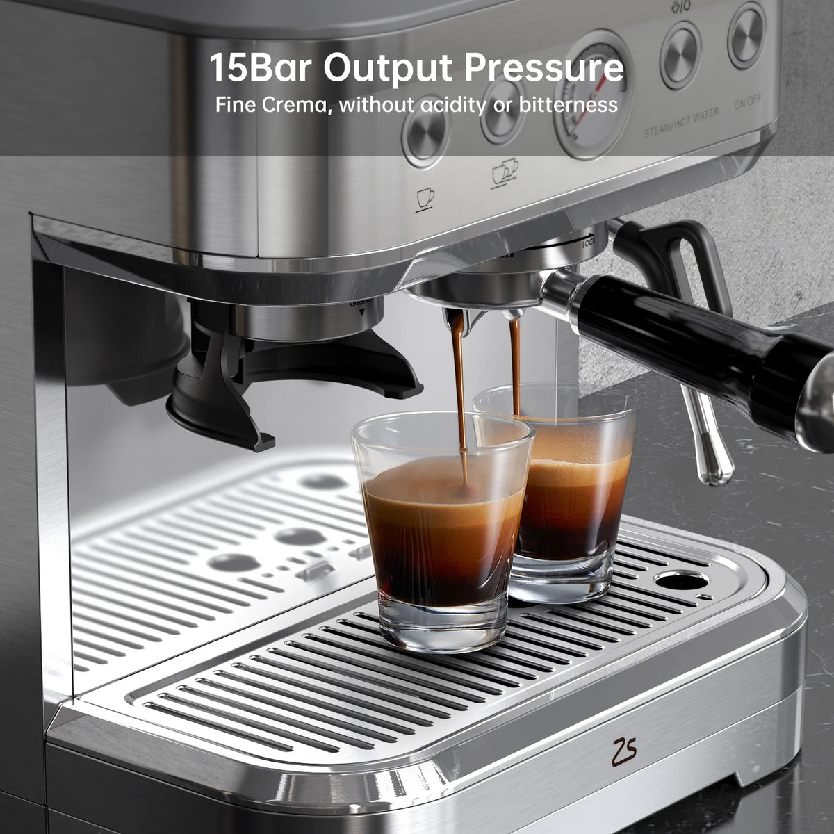 20 BarEspresso Machine Semi Automatic Espresso Maker with Grinder Latte and Cappuccino Espresso Coffe Machine w/Automatic Milk