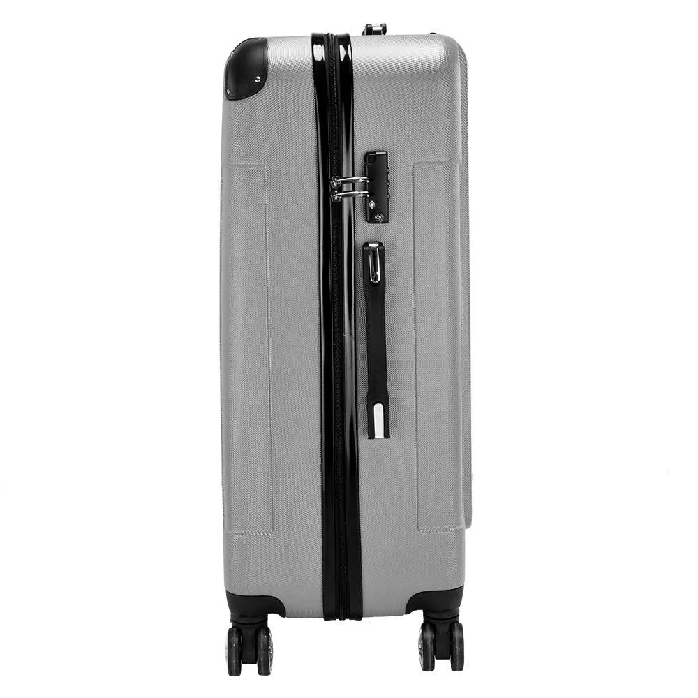 3Pcs Luggage Set ABS Trolley Spinner 20"/24"/28" Suitcase Hard Shell Grey