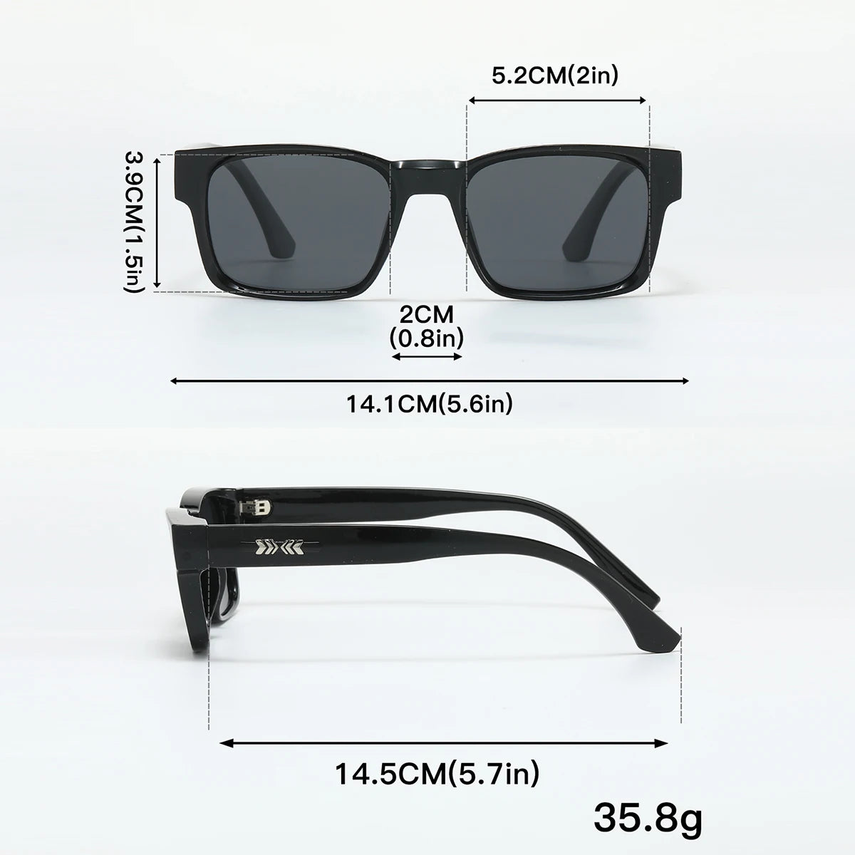 Quality Square Polarized Sunglasses Men Metal Core UV400 Unisex Sun Glasses Travel Hiking Beach Eyewear