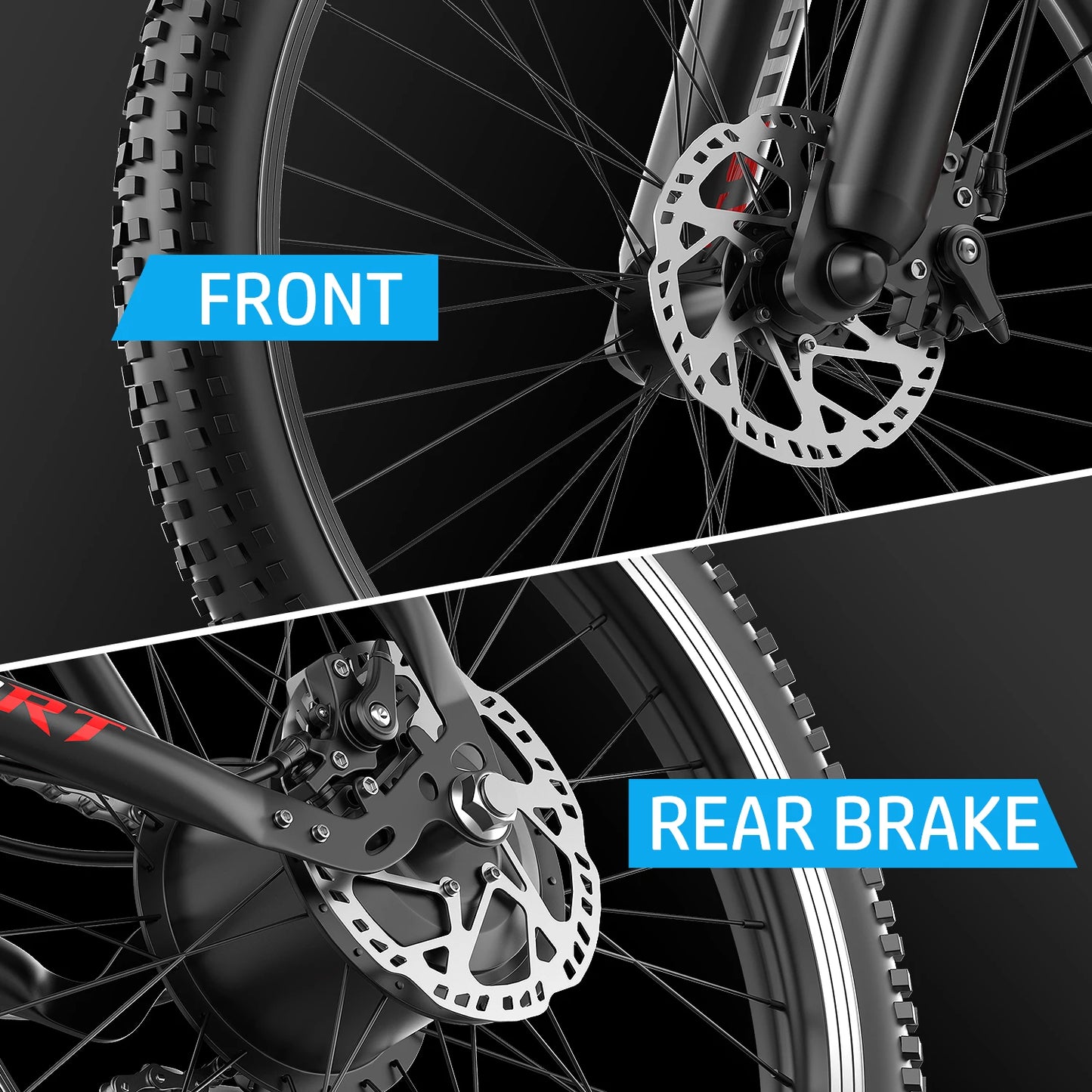 Electric Bike for Adults - 26”Fat Tire, Peak 1000W Motor, 7 Speed Electric Motorcycle Bicycle, 48V10AH Detachable Battery 4 Ridi