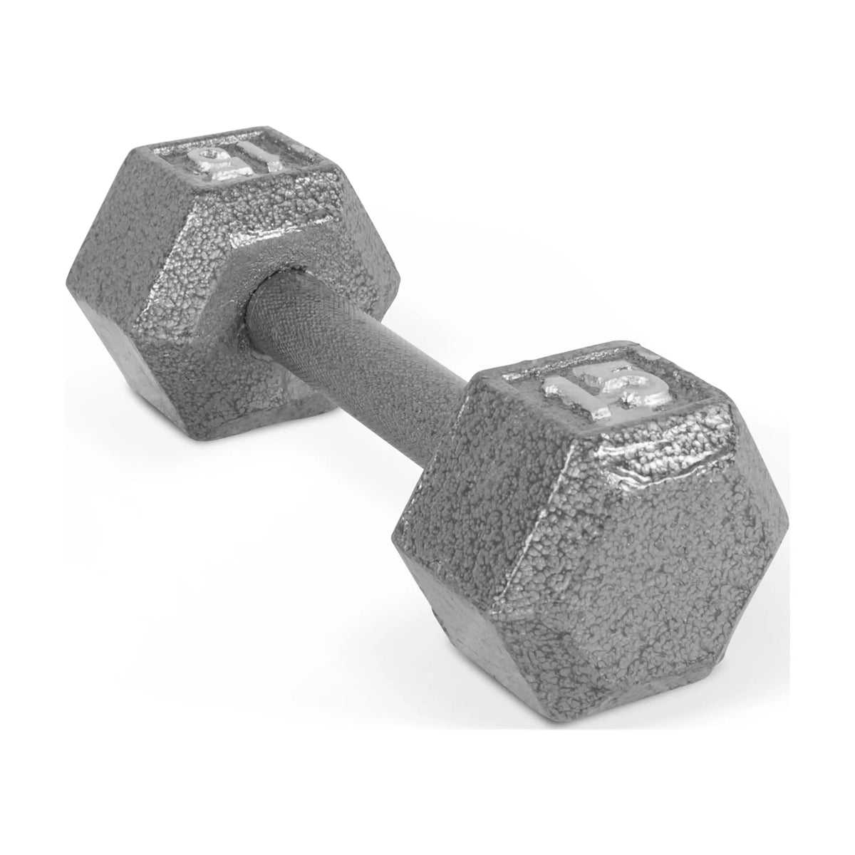 15lb Hex Dumbbell Cast Iron Weight - For Home Gym Strength Training - Perfect for Men & Women Fitness Workouts
