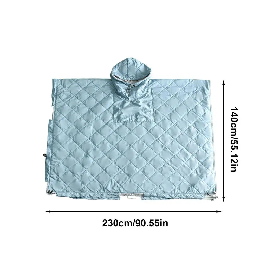 Sleeping Bag Jacket Camp Poncho Sleeping Bag Wearable Hooded Blanket Portable Water-Resistant Lazy Sleeping Bag Winter Poncho