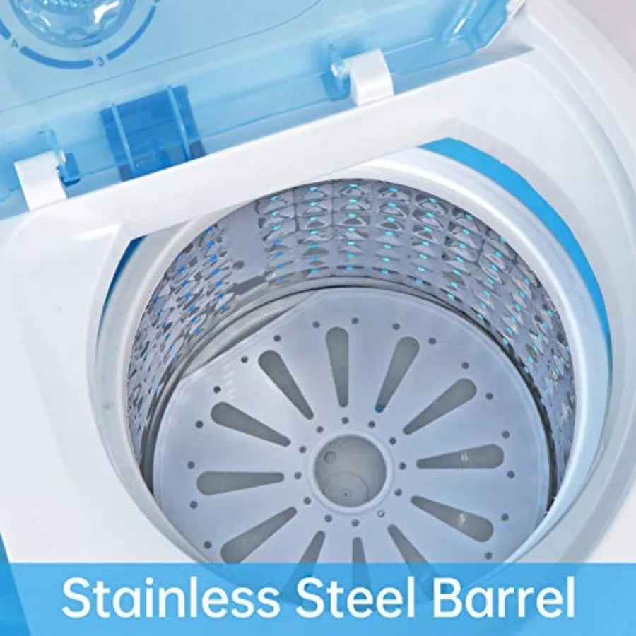 Portable Clothes Washing Machine Mini Twin Tub Small Laundry Washer for Apartment Dormitory RV with 9.9lbs Capacity Lightweight