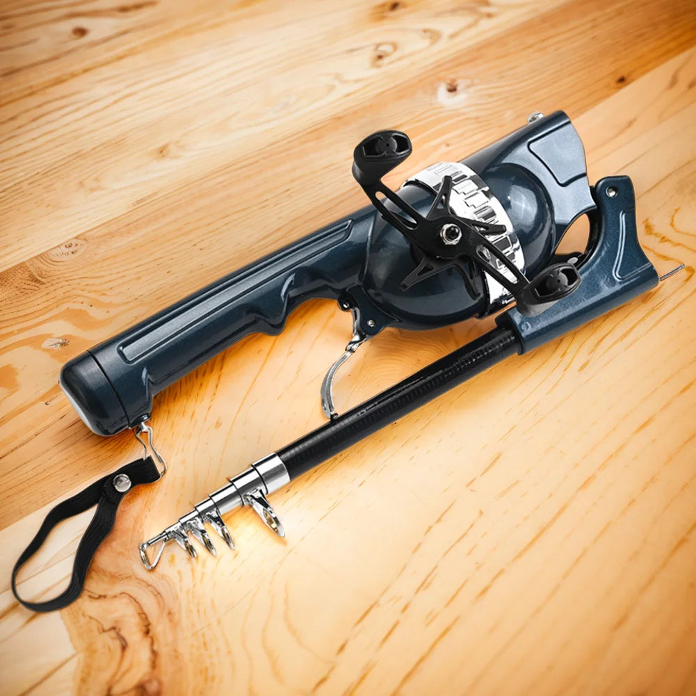 Folding Fishing Rod Telescopic Travel Rods with Reel Line Spinning Rod Carbon Fiber for Outdoor Fishing Gifts for Men