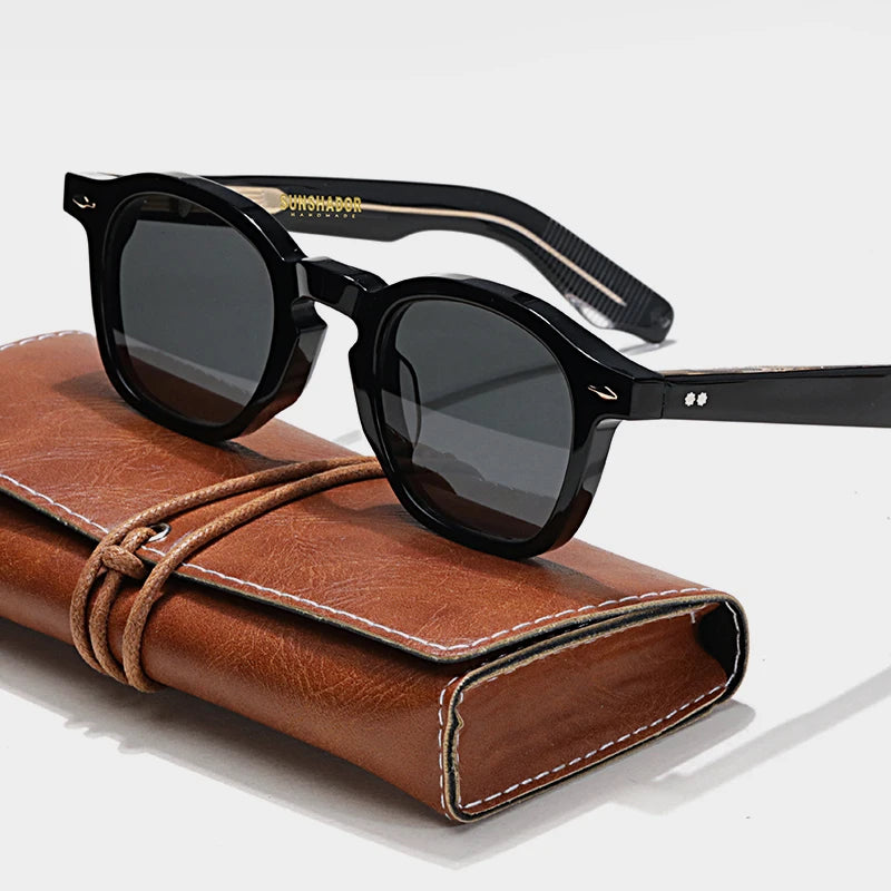 Luxury Brand Original Sunglasses Men Top Quality Acetate Handmade Glasses Women Outdoor Travel UV Protection Sunshade Eyeglasses