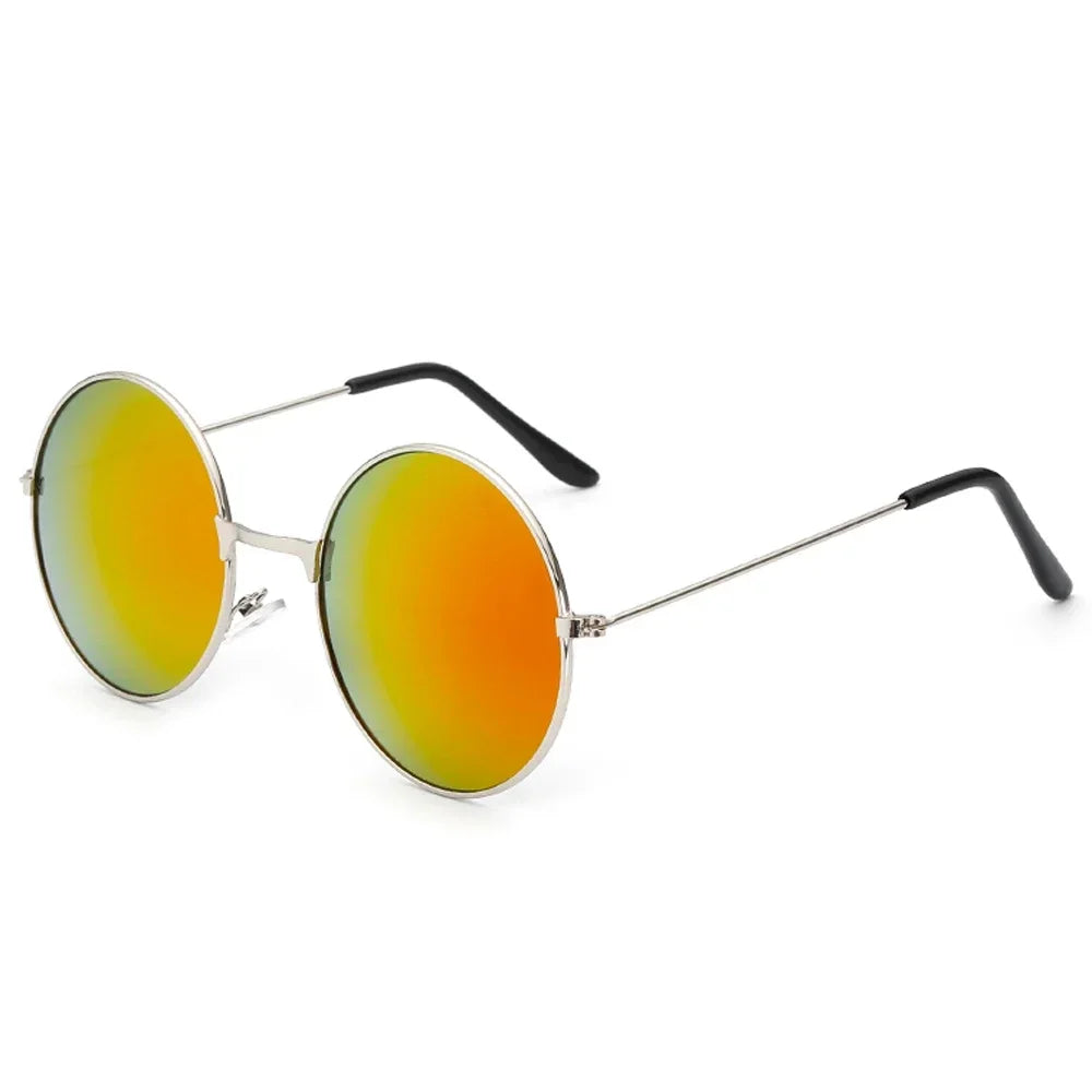 Women's Sunglasses Mens Round Ladies Fashion Mirror Glasses for Women Men Vintage UV400 Protection Sun Retro Eyewear EE09
