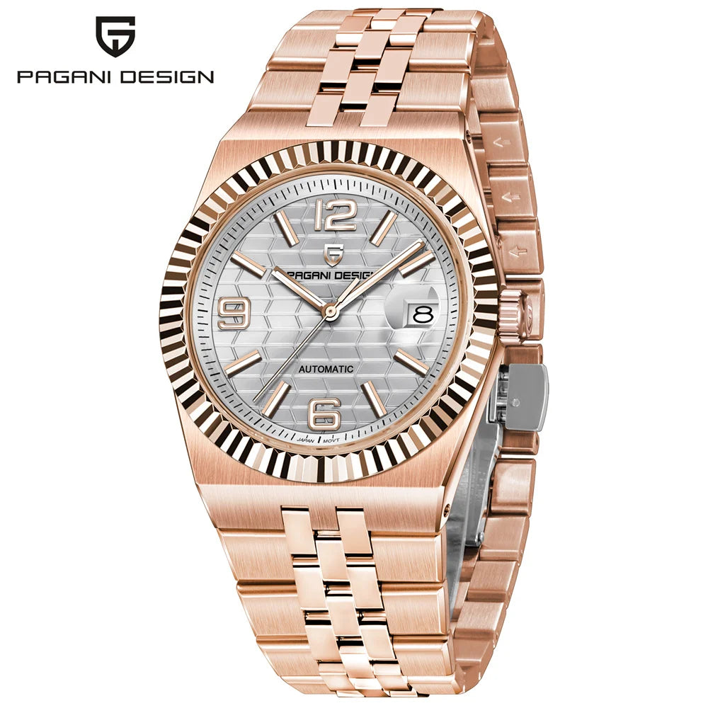 2025 New  PAGANI DESIGN 3D Rhombus Dial Luxury Automatic Watch For Men Stainless steel Mechanical Wrist watches Sapphire crystal