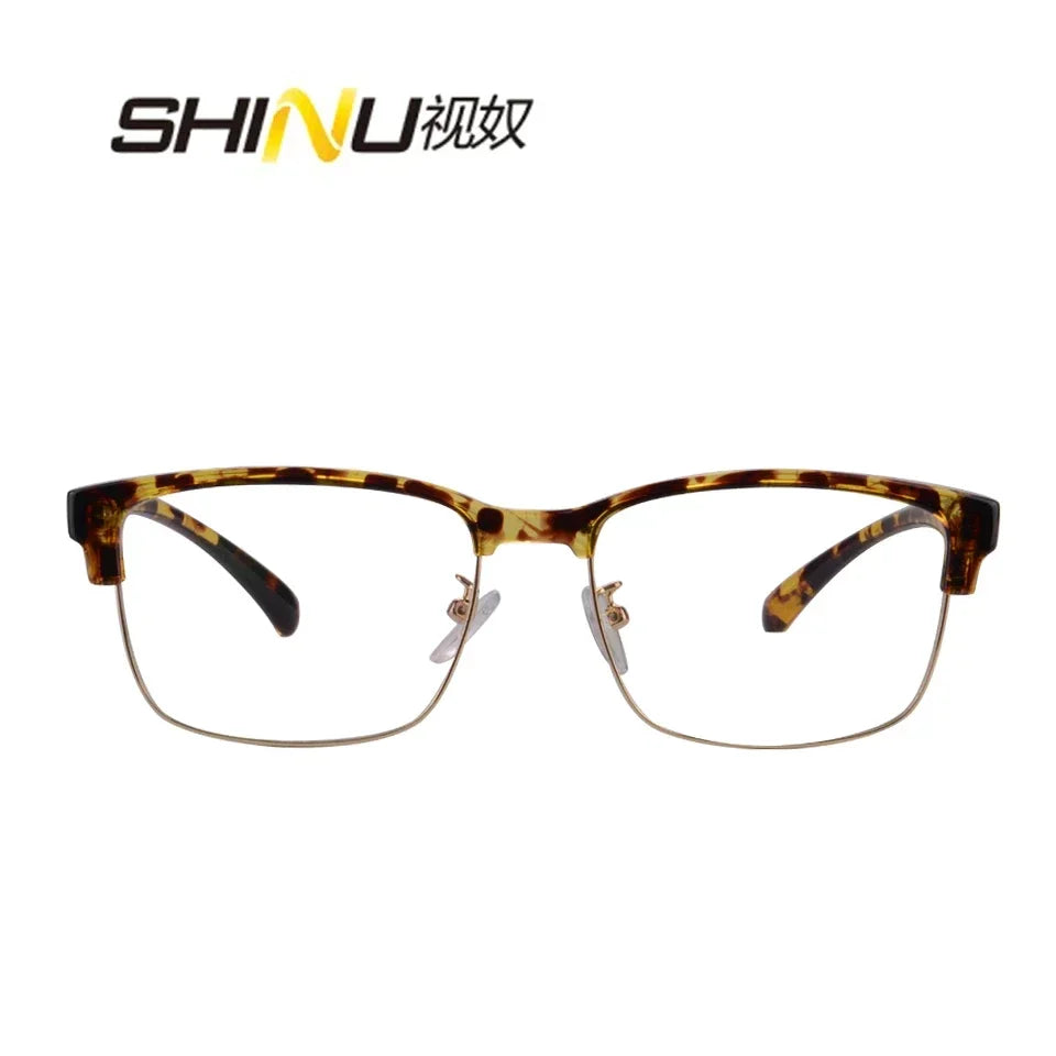 SHINU brand photochromic reading glasses man intelligent progressive multifocal lenses smart multifocal grade glasses eyepieces