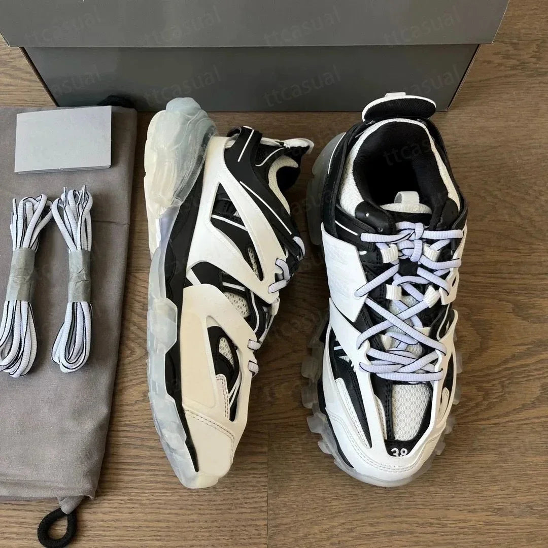 Designer Tracks 3 3.0 Men Women Casual Shoes Paris Triples White Black Pink Grey Beige Sneakers Brand 18ss Tess.S. Gomma