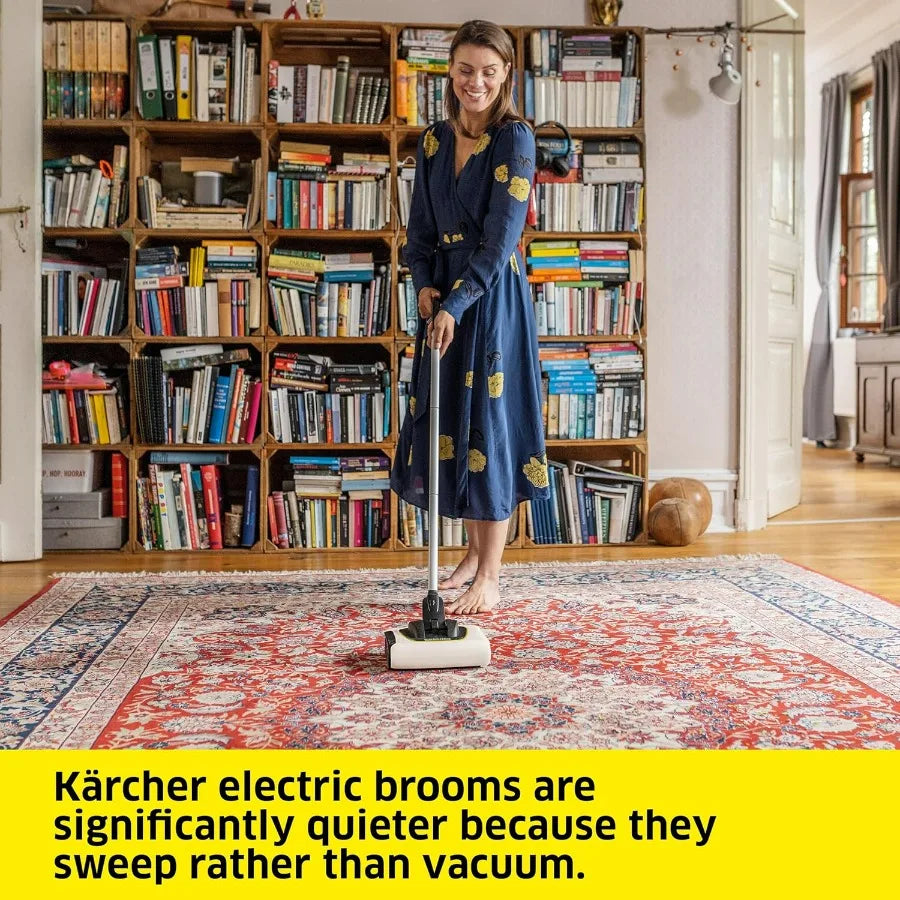 KB 5 Electric Floor Sweeper Broom, for Carpets, Hardwood Floors and Tiles, Lightweight and Cordless, Ideal for Fur, Hair, Dirt &
