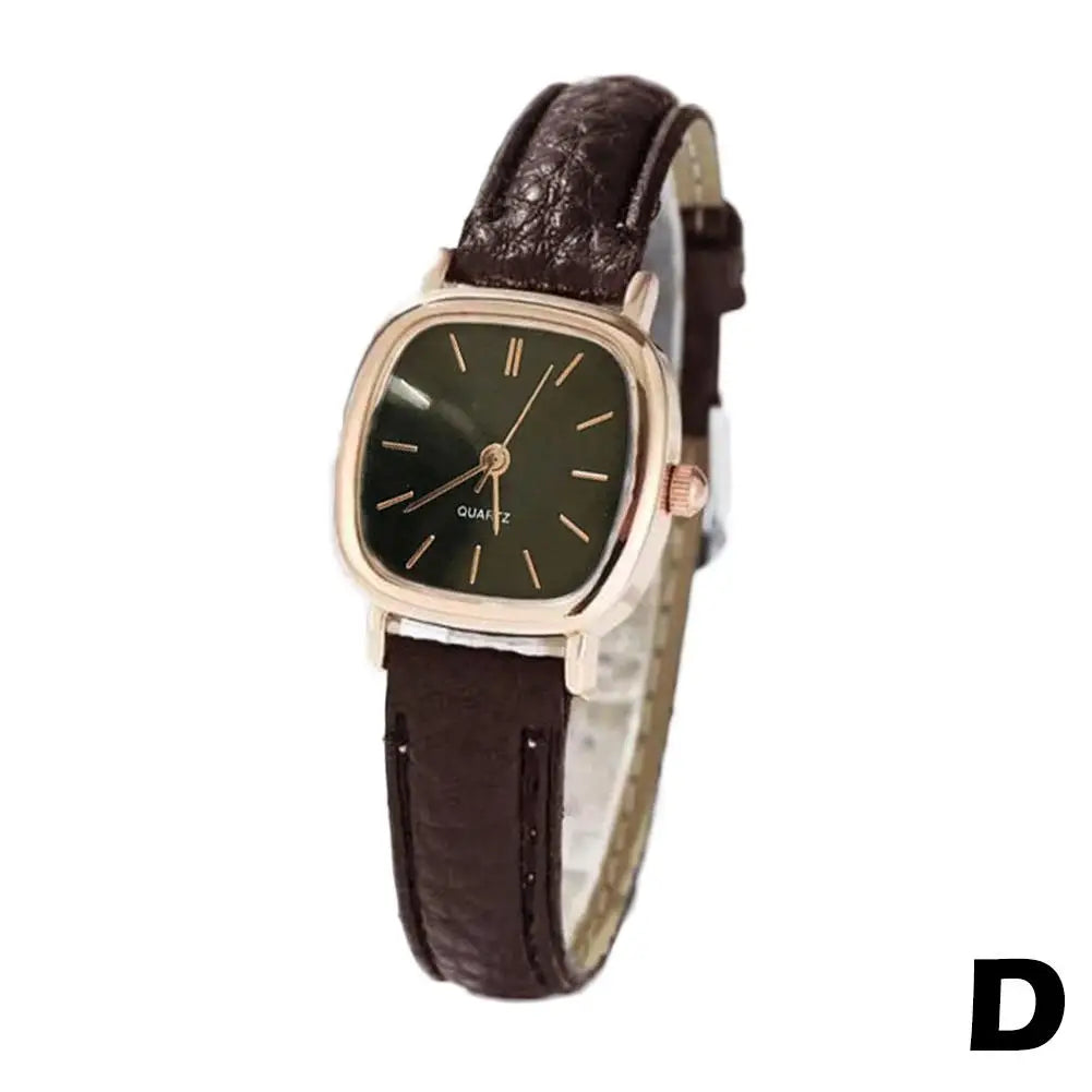 Women Watches Vintage Small Dial Watch PU Leather Strap Quartz Wrist Watch Clock Men Women Casual Simple Watch