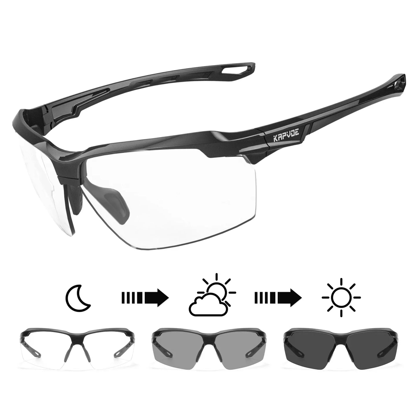 Men's Photochromic Sunglasses Fashion Luxury Sun Glasses for Driving Fishing Cycling Glasses Golf Women Bike Goggles MTB Bicycle