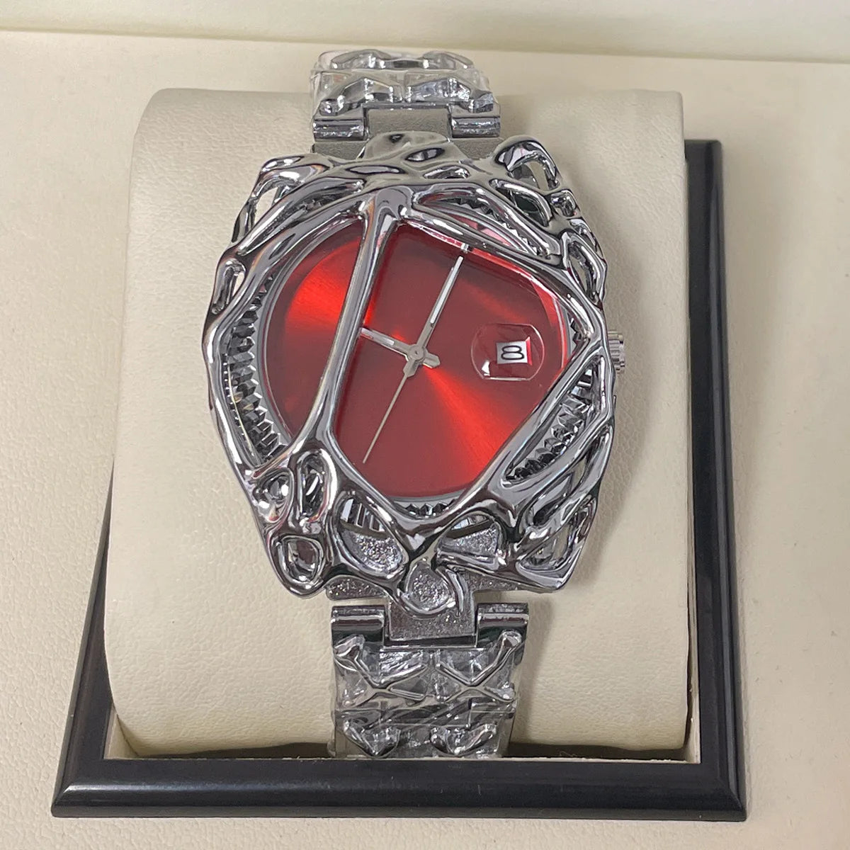 New Y2K Watches for Men Alien Spider Web Alabaster Watch Calendar Waterproof Quartz Wristwatches Relogio Masculino Drop Shipping