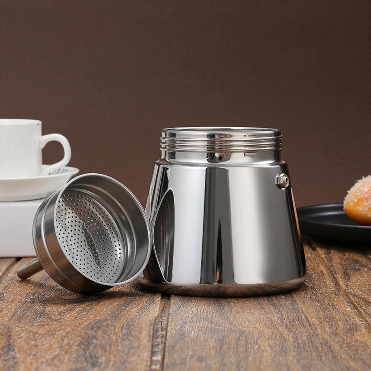 300ml/200ml Espresso Maker with Coffee Percolator Design Coffee Machine Espresso Pot Suitable for Gas Induction Stovetop Greca