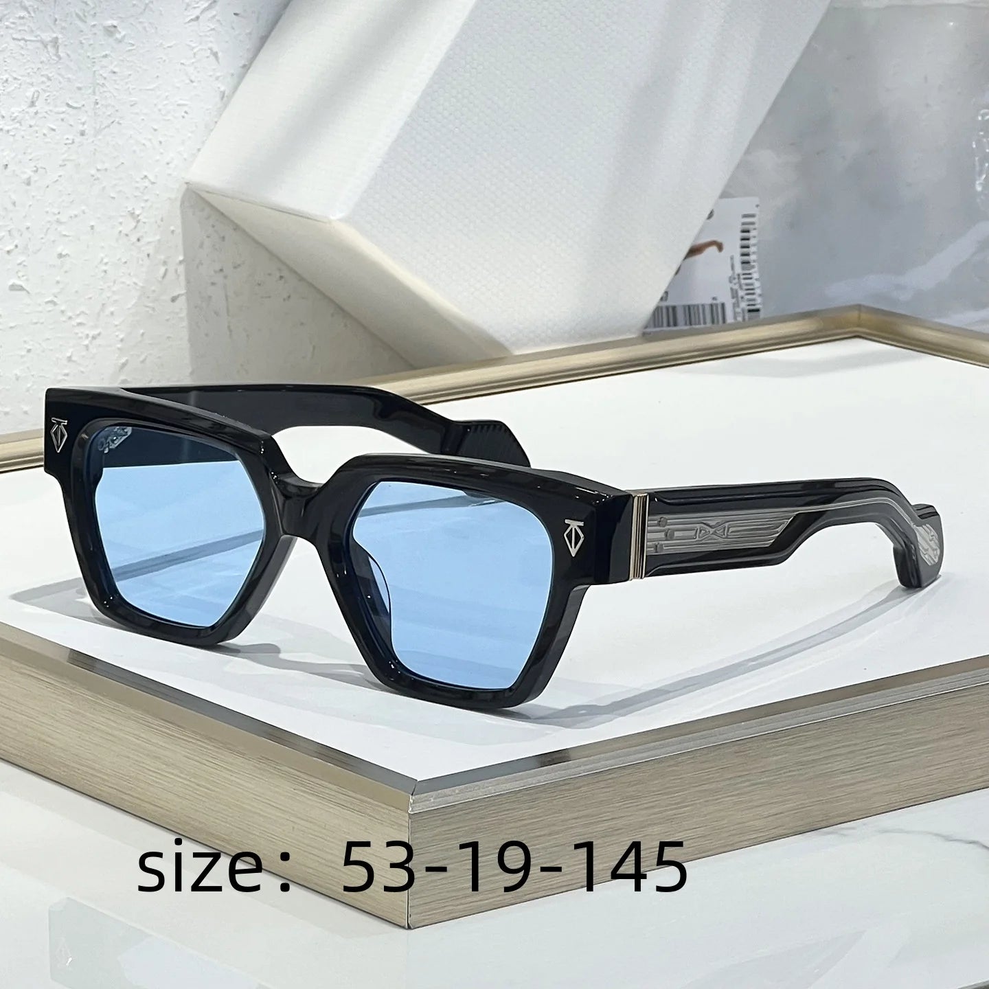 INS UTOPIA UV400 Thick Acetate Handmade Square Sunglasses Designer Trendy Eyewear Top Quality for Men and Women
