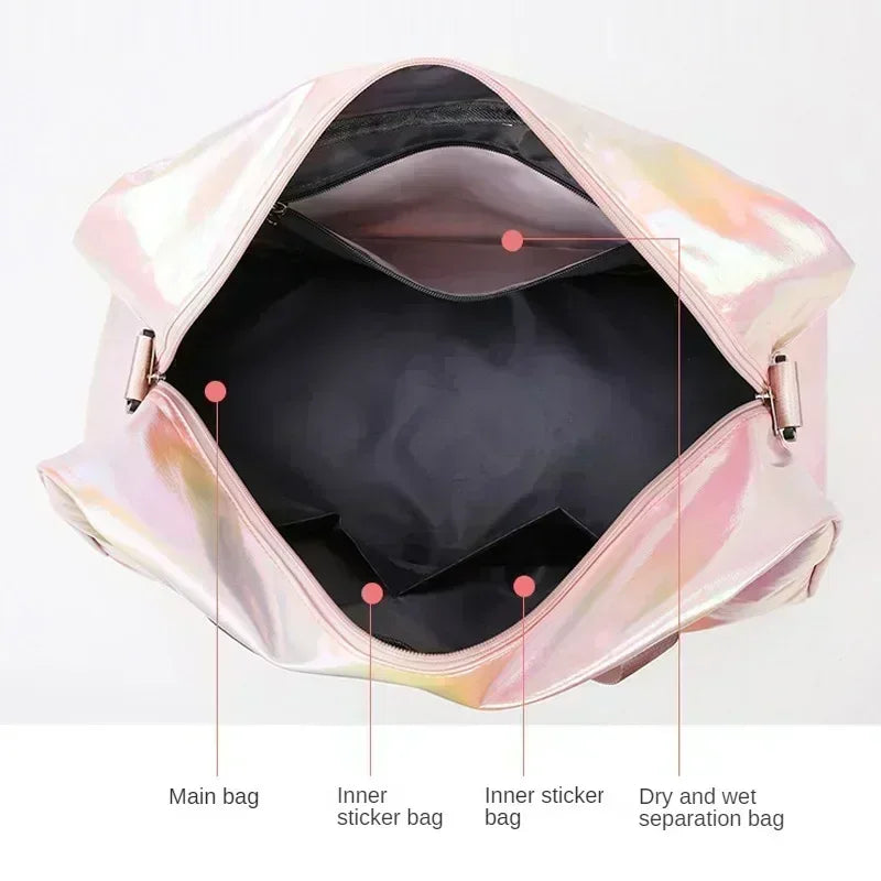 Women's gym travel bag large capacity handbag shoulder bag dry and wet separation sports fitness bag leisure luggage bag