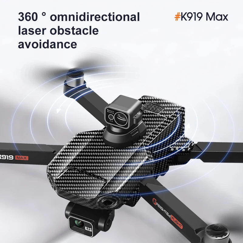 K919 max Drone 4K Professional HD Camera 3-Axis Gimbal With Touch Screen Laser/infrared Obstacle Avoidance Brushless Drones