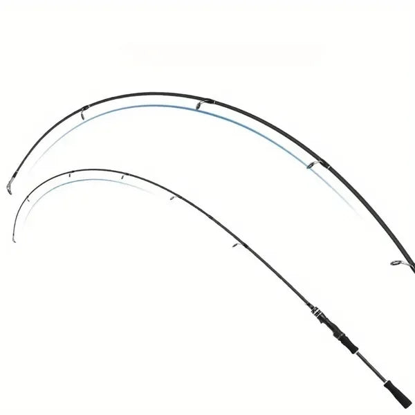 Multi-purpose carbon fiber fishing rod, spinning & casting, with guide ring, ergonomic handle, ideal for saltwater, lightweight