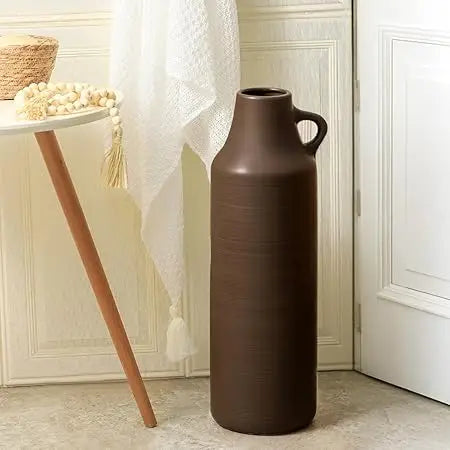 Large Boho Decorative Floor Vase, 22.8 Tall, Modern Ceramic for Pampas Grass, Flower Arrangements