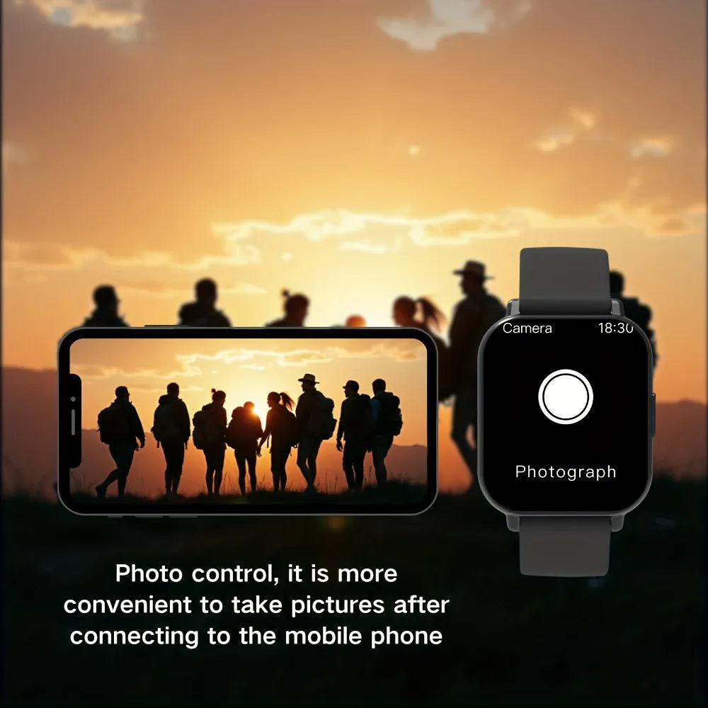 2025 Smart Watch for Men Women Square HD Screen: Wireless Calling with Dial Pad, Frequent Contacts Message Reminder