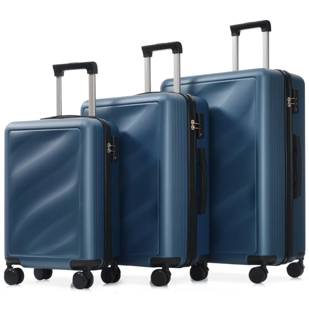Luggage Set 3 Piece Durable ABS Suitcases with Spinner Wheels and TSA Lock, Carry-on & Checked Travel Luggage (20"/24"/28")