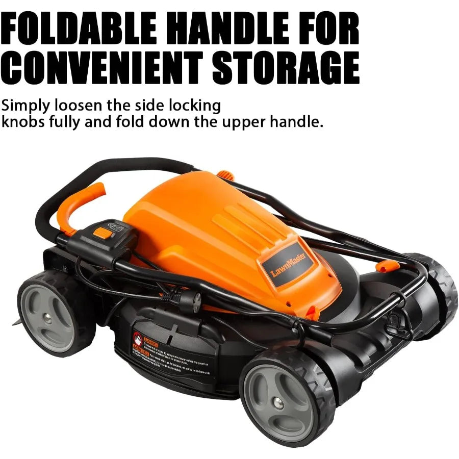 Electric Lawn Mower 12AMP 19-Inch ME1218X.01 for Efficient and Powerful Grass Cutting in Residential Backyard Landscaping Ideal