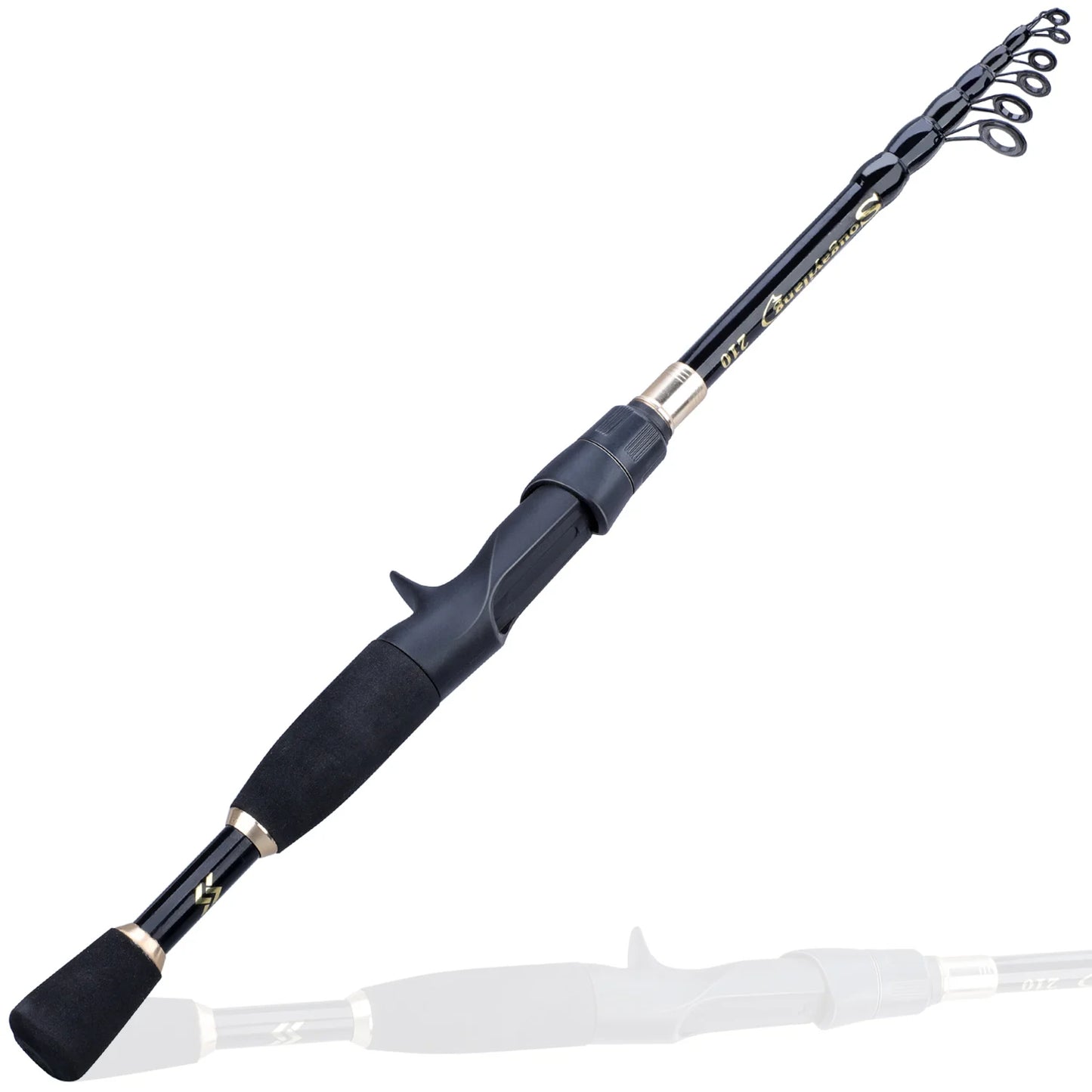 Sougayilang Telescopic Fishing Rod 1.8-2.4m Ultralight Weight Carbon Fiber Portable Spinning Casting Rod Fishing Tackle Fishing