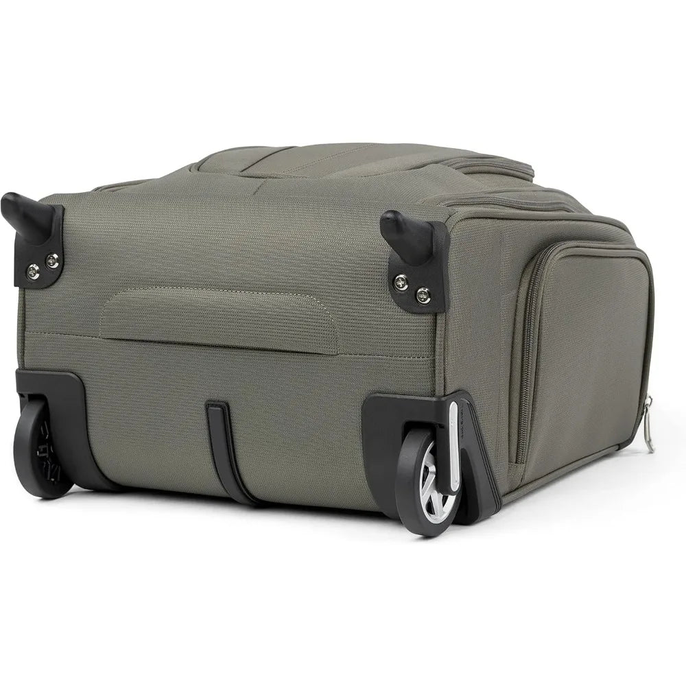 Lightweight Compact Rolling Underseat Carry-On Upright 2-Wheel Bag for Men and Women, Slate Grey, Softside Luggage