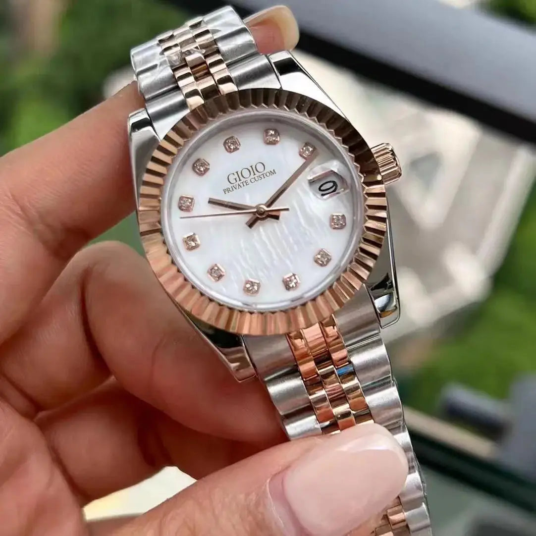 Luxury Automatic Watch for Women Mechanical Watches 904L Stainless Steel Black Blue Rose Gold 31mm