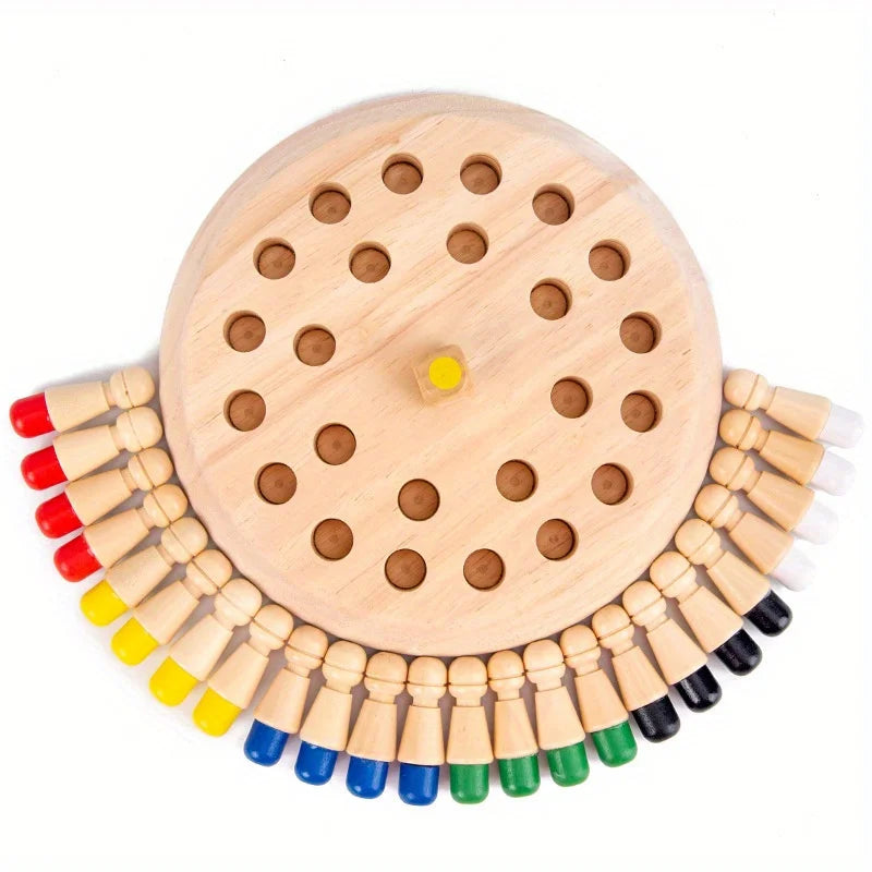 AIUAZA 1 set of wooden memory chess games, logic games, and brain teaser games, parent-child interaction toys, party toys