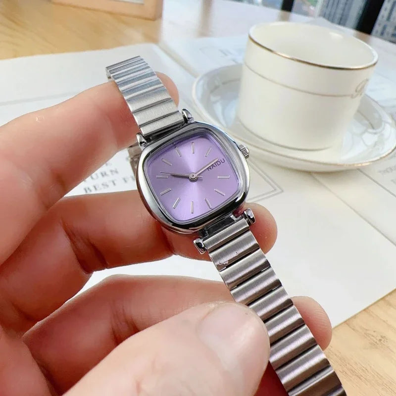Fashion Women Watches Relogio Feminino Luxury Sliver Colors Watch Ladies Steel Strap Quartz Wristwatch Clock Reloj Mujer
