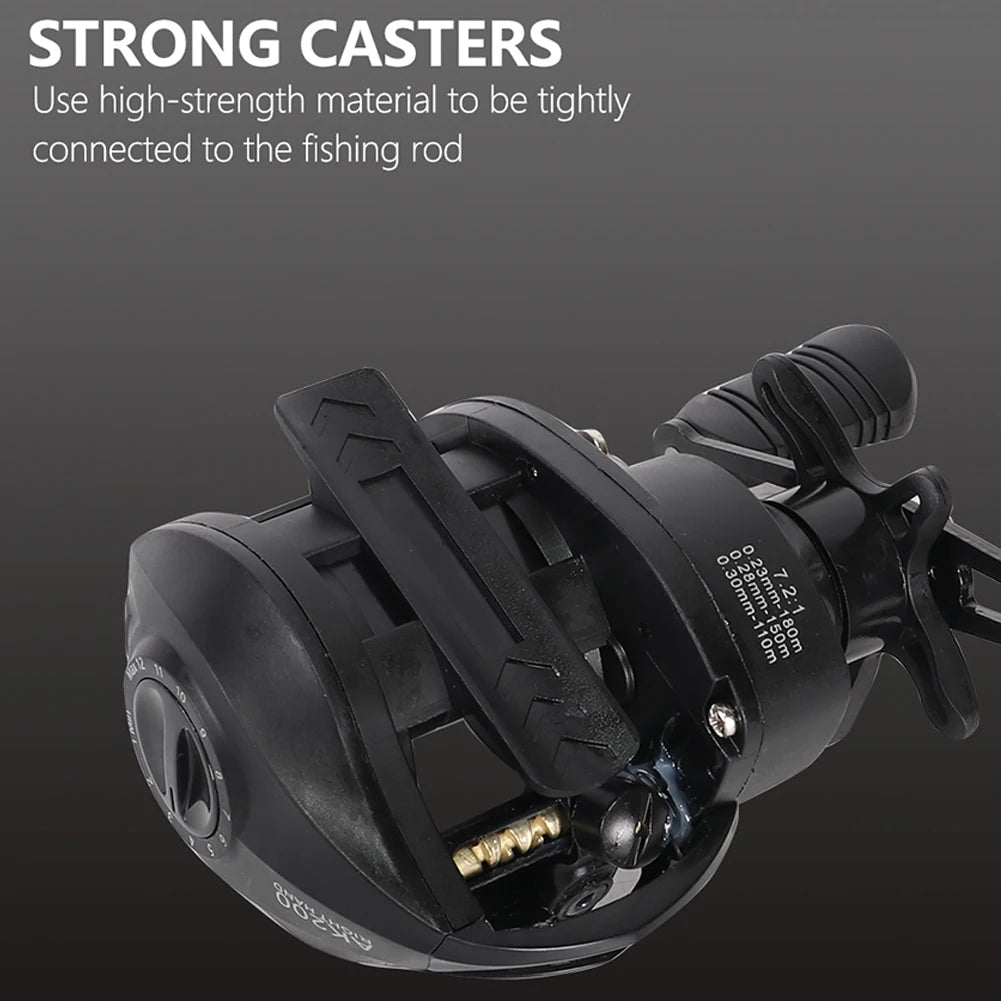 Baitcasting Fishing Wheel 7.2/1 Gear Ratio Fishing Reels Wheel Saltwater Freshwater 18+1BB for Beginners Fishing Accessory