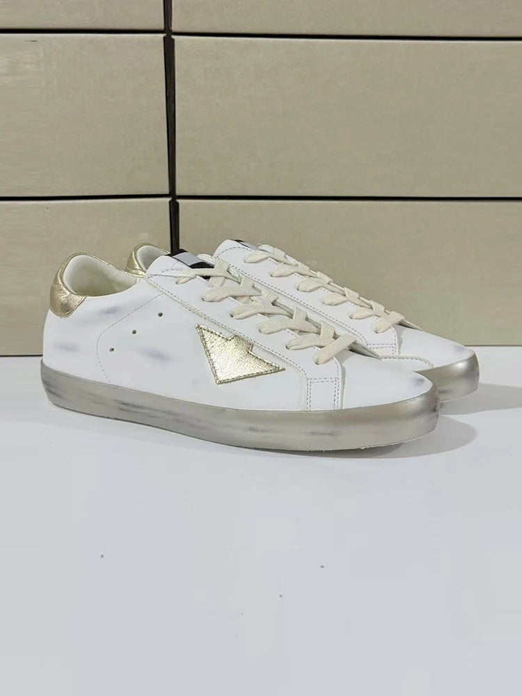 Spring Summer Fashion Party Casual Low-top Shiny Shoelaces Shoes Women's Sequins Round Toe Patchwork Flat Bottom Sports Shoes