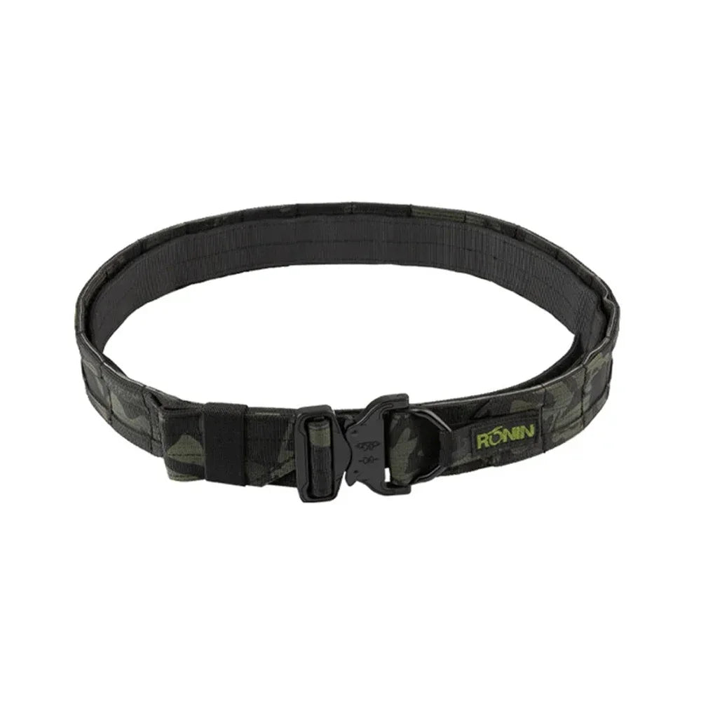 38cm 1.5 inch Width Ronin Style Tactical Molle Belt Outdoor Hunting Double Layer Belt Molle System Belt