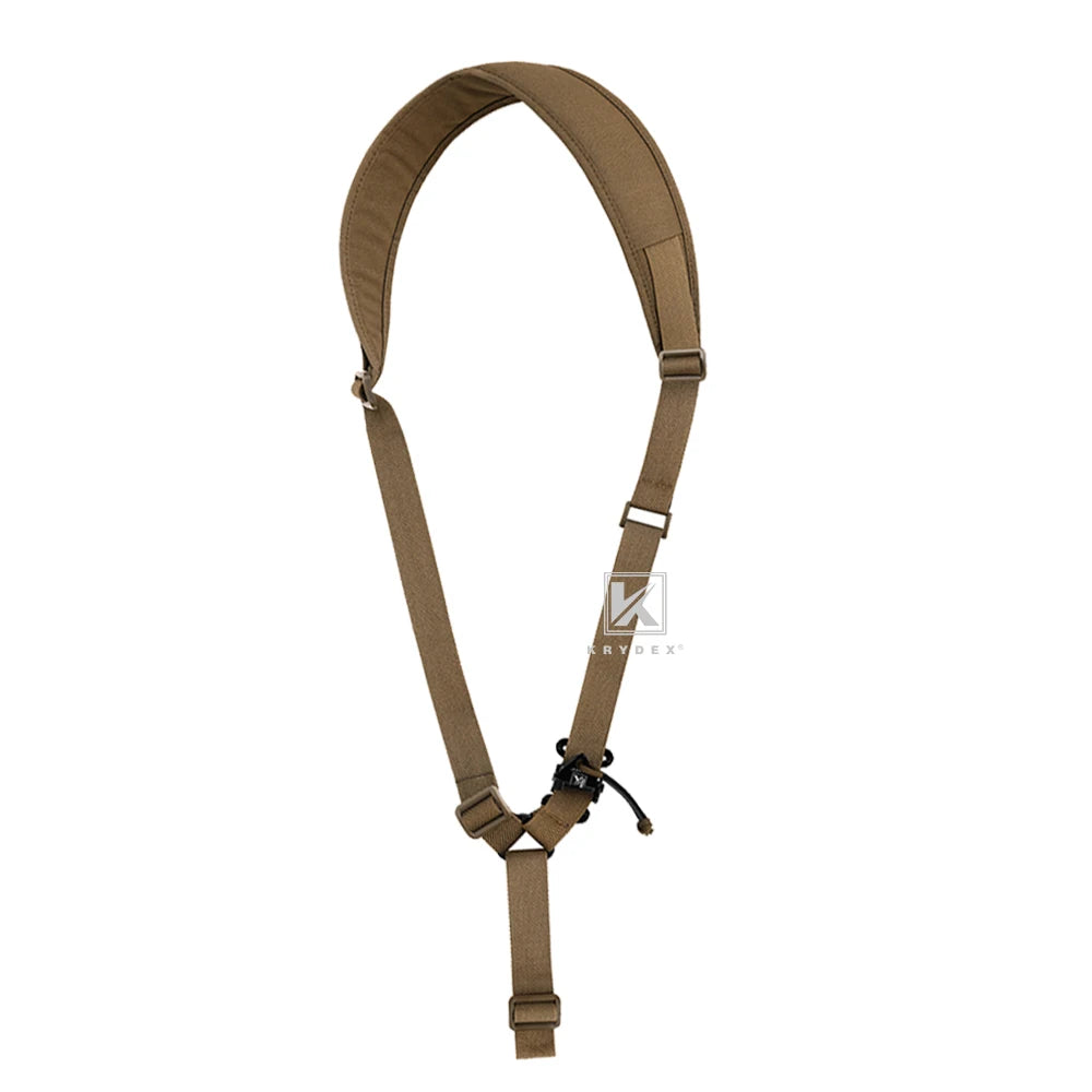 KRYDEX Tactical Rifle Single 1 Point Sling Padded Modular Sub Gun Shoulder Strap For Hunting Outdoor Slingster Accessories